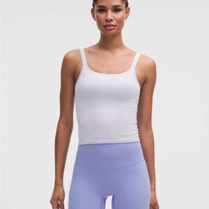 lululemon Ebb to street scoop cropped tank B/C